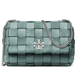 Tory Burch Kira Woven, Mixed Leather Crossbody or Shoulder bag